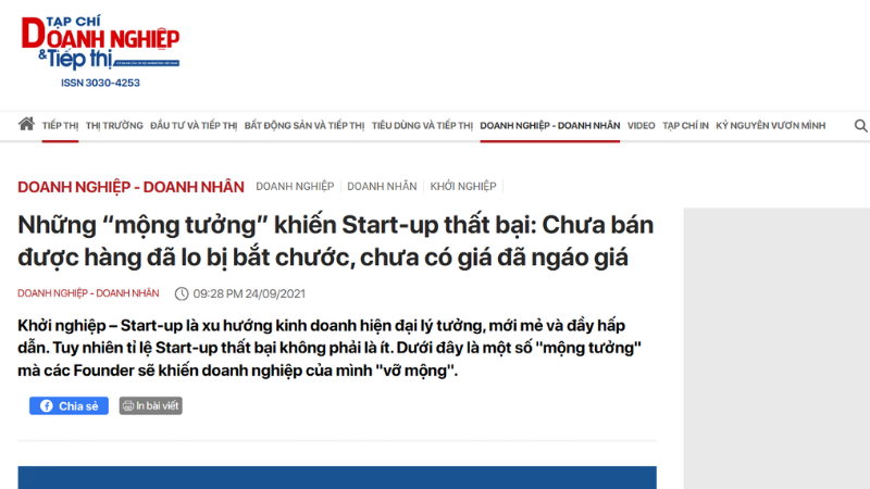 Những “mộng tưởng” khiến Start-up thất bại: Chưa bán được hàng đã lo bị bắt chước, chưa có giá đã ngáo giá