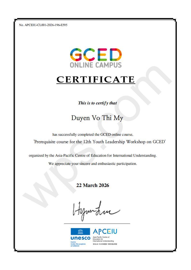 Certificate